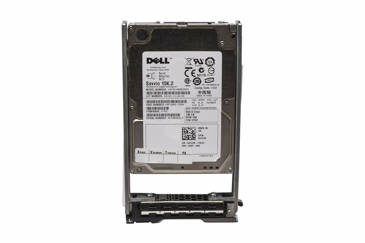 Dell 146GB 15K SAS SFF HDD 0X162K X162K ST9146852SS 9FU066-150