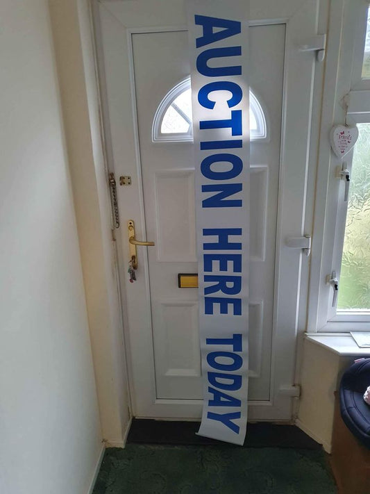 2 X 6ft Vinyl Sign Auction Here Today For School, Club, Or Small Business