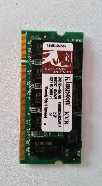 512mb RAM laptop SODIMM Kingston KVR400X64SC3A/512M DDR1 PC-3200 400MHz