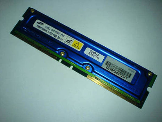 128MB Samsung ECC RDRAM PC600-53 KMMR18R88AC1-RG6 402833-664 RIMM Rambus Memory