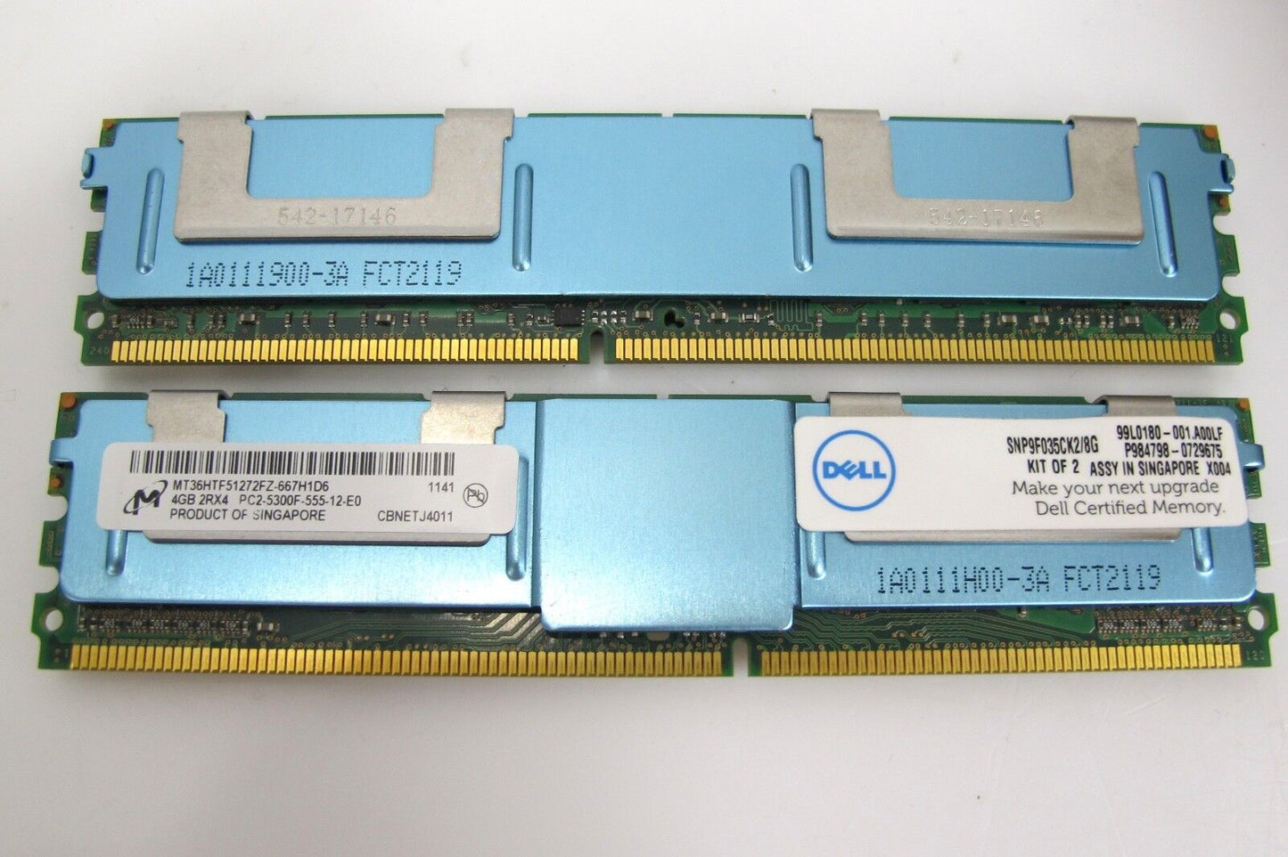 4GB 2Rx4 PC2-5300F Micron MT36HTF51272FZ-667H1D6 ECC RAM