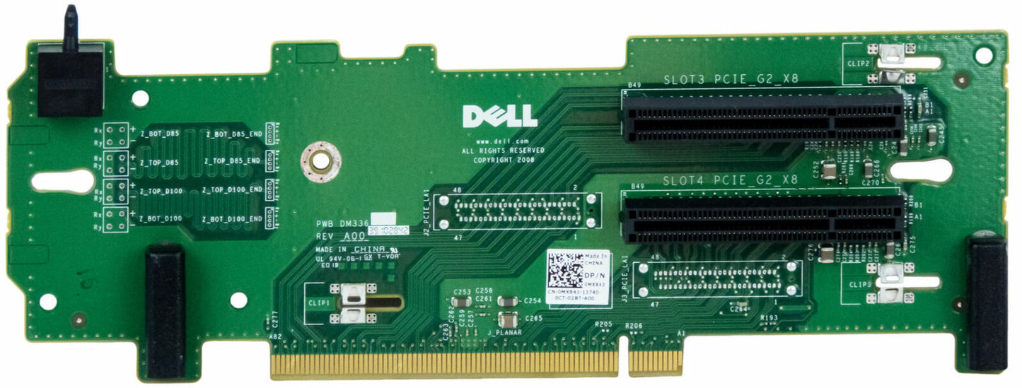DELL POWEREDGE R710 0MX843 RISER BOARD CARD PCI-EXPRESS