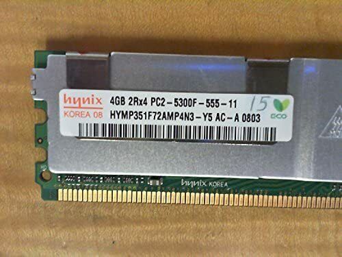 4GB Hynix HYMP351F72AMP4N3-Y5 AC-A PC2-5300F 2Rx4 ECC Server Memory / RAM