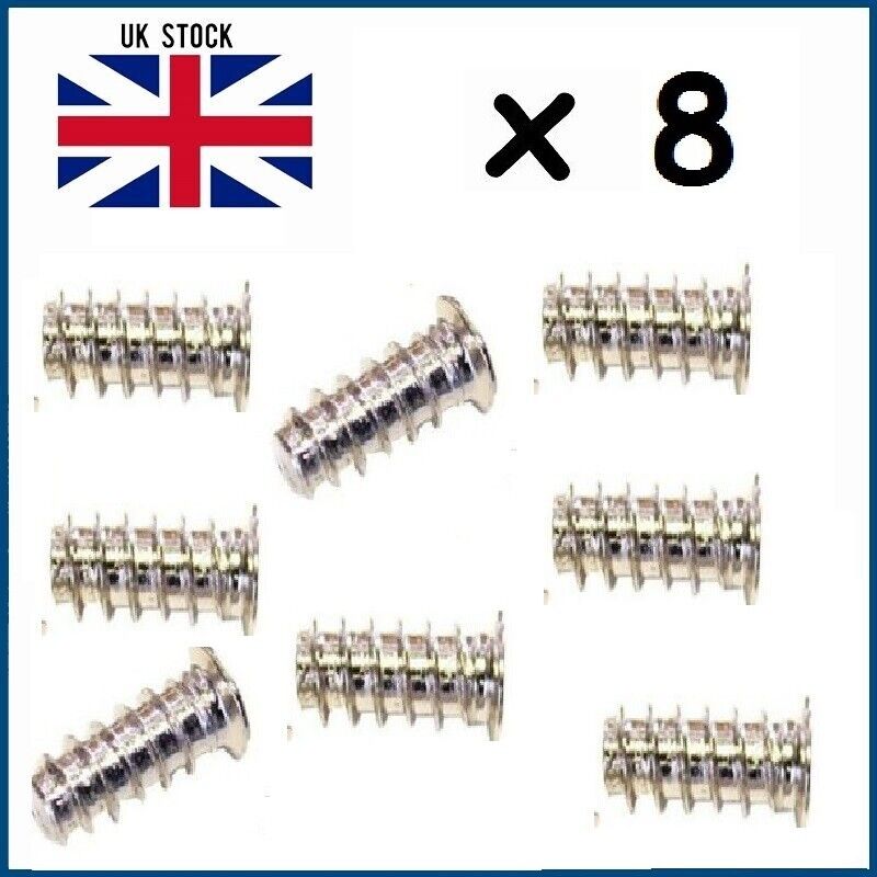 8 x Silver Computer PC Case Fan Mounting Screw for 50mm 60mm 80mm 100mm 120mm