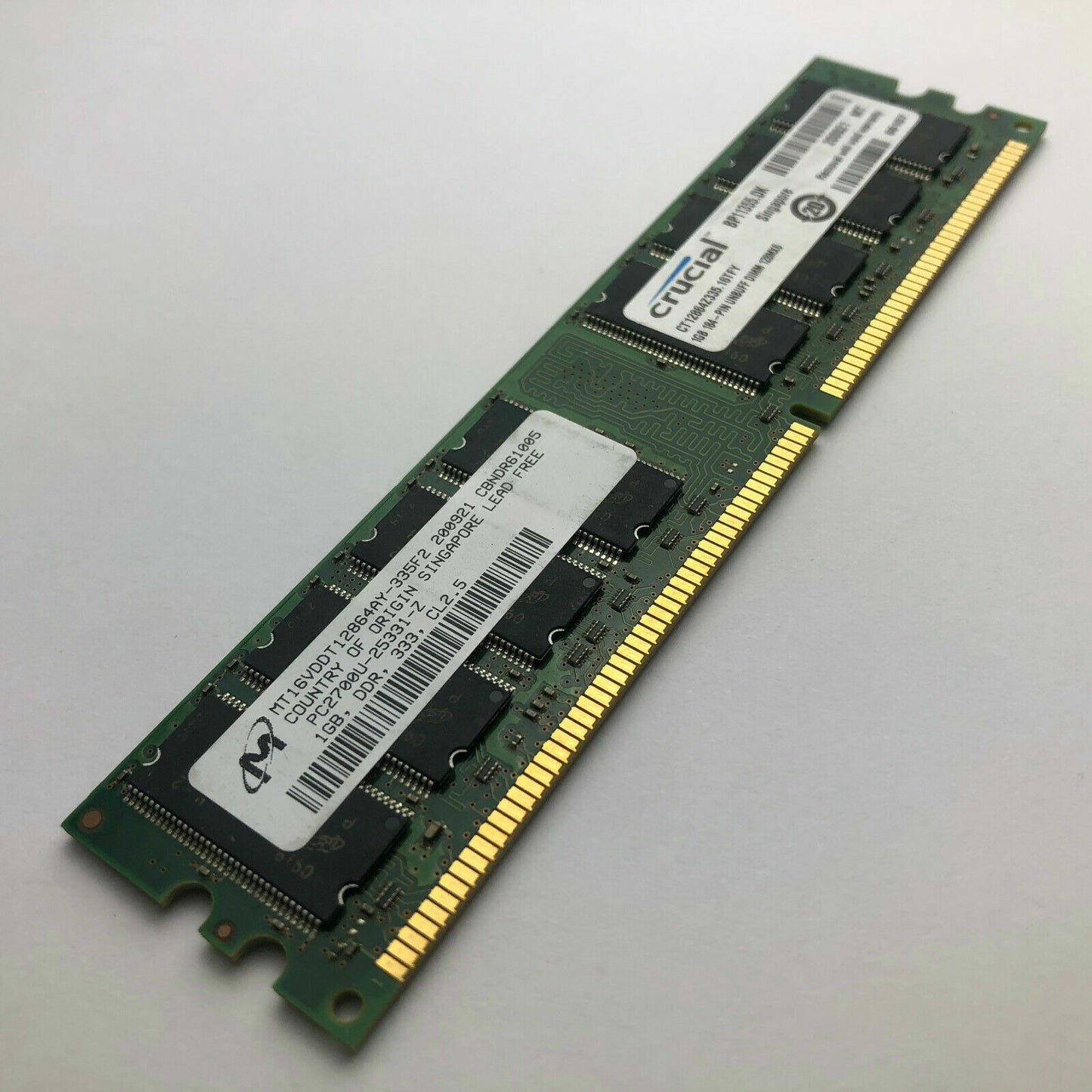 CRUCIAL Micron MT16VDDT12864AG-40BD2 DDR-400 PC-3200 1GB