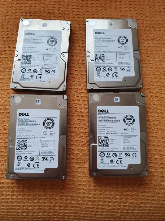4 x Dell ST9300653SS 9SW066-150 2.5" 300GB 15K 6G SAS HARD DRIVE FAULTY PARTS