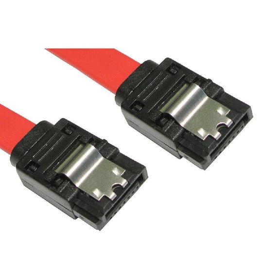 50cm Sata Cable Serial ATA  HDD Data Lead Red 26AWG With Clip Ends 26AWG