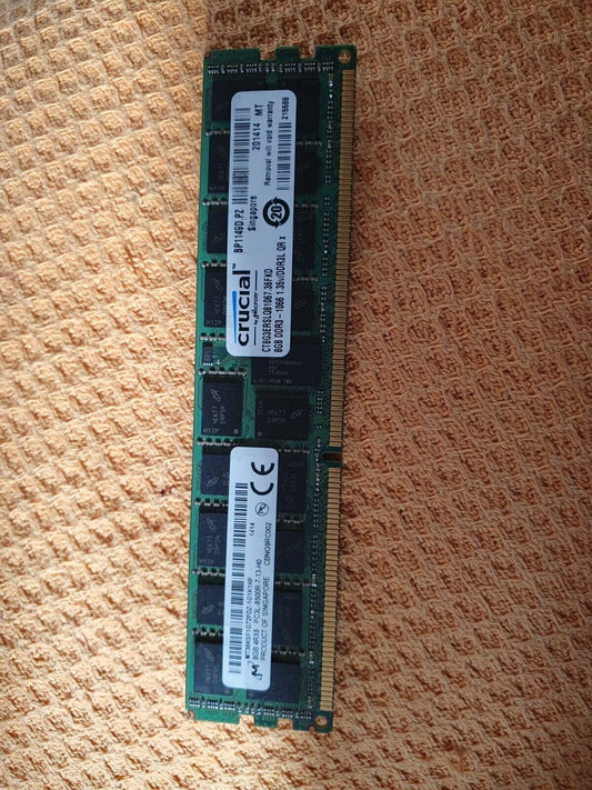Crucial 8GB RAM PC3-12800R DDR3-1600 2RX4 Memory Module MT36KSF1G72PDZ-1G1K1HF