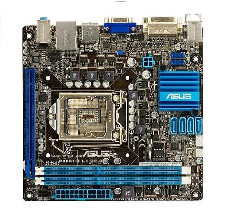 ASUS P8H61-I LX/RM/SI Motherboard Combo With Pentium G2100 2.60 GHz Fan 4GB DDR3