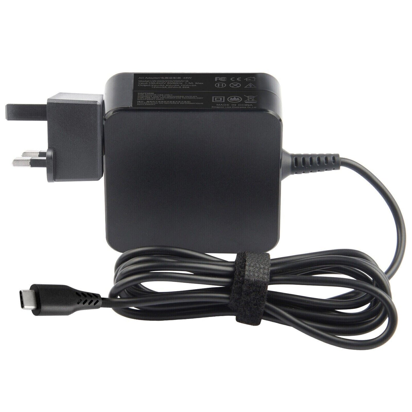 45W Type-C Charger Power Adapter UK Plug USB C Power Adapter for Macbook - Dell
