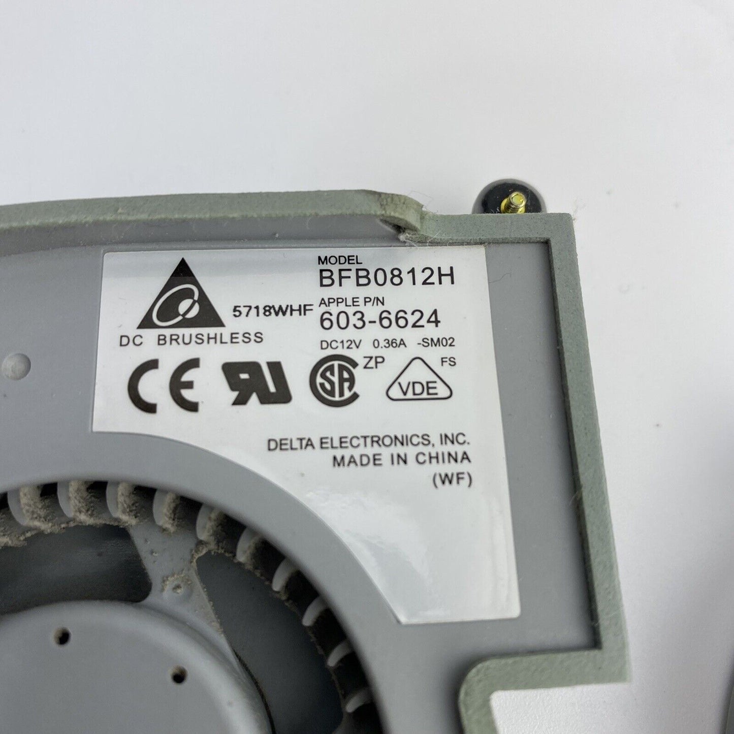 Apple iMac G5 All In One 20" A1076 Upper Cooling Fan BFB0812H 603-6624